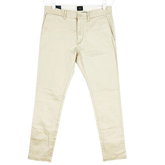 J. Crew Men's 484 Slim Fit Stretch Beige Chino Pants Sz 30x32 Pockets Style NWT - Picture 1 of 11